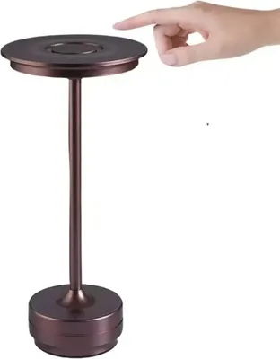 Produktbild von Kabellose Dimmbare LED Akku Tischleuchte Touch Tischlampe Lampe Wohnzimmer Nachttischlampen Dreifarbiges Licht braun