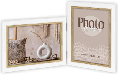 Zdjęcie produktu dla Podwójna ramka ZEP Ayas na 2 zdjęcia 10x15 cm biała format portretowy i krajobrazowy 30x17,5 cm