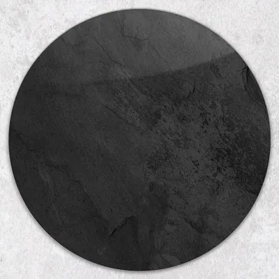 Produktbild von Glas-Herdabdeckplatten Glaskeramikkochfeld-Abdeckung Spritzschutz Glas Runden Schneidebrett fi40 cm - Schwarzer Stein