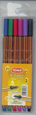 Zdjęcie produktu dla Cienkopis F-Liner 0,4Mm 6Kol To-344 9607