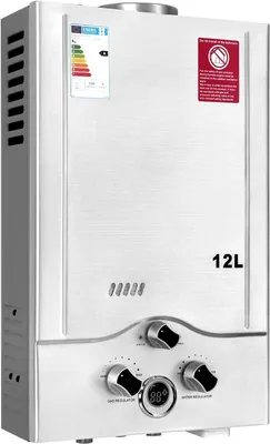 Productafbeelding van Gas doorstroomboiler voor LPG, propaan en butaan, 12 liter per minuut, 24 kW, draagbaar