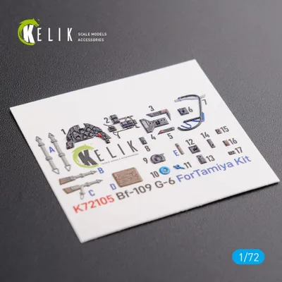 Produktbild von Kelik K72105 - 1:72 BF109 G-6 interior 3D decals for Tamiya kit - Neu