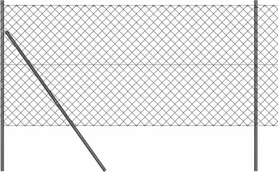 Zdjęcie produktu dla Słupki ogrodzeniowe vidaXL, kolor szary, 25 x 1,2 m (siatka 60 x 60 mm), stal i PVC