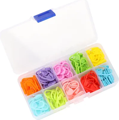 Produktbild von Robuste Sicherheitsbrosche aus Kunststoff, Maschenmarkierer, Nadelclip, Strickzähler