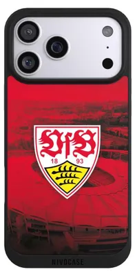 Produktbild von NIVOCASE Handyhülle für Apple iPhone 17 Pro Max  Hülle NIVOpure Case Schwarz Offizielles Lizenzprodukt Stadion VfB Stuttgart