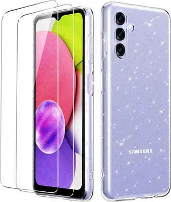 Image de Coque en silicone scintillante pour Samsung Galaxy A13 5G, 2 x verre 9H, SM-A136U