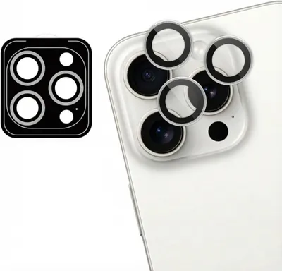 Immagine prodotto di imoshion Confezione da 2 protezioni per la fotocamera dell'iPhone 15 Pro / 15 Pro Max - Bianco Titanio