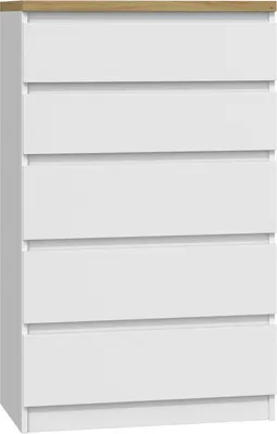 Produktbild von Roe Furniture | Kommode 60 cm - Artisan - 5 Schubladen - Weiß - Hochwertiges Design - Viel Stauraum - Kommode Weiß - Sideboard
