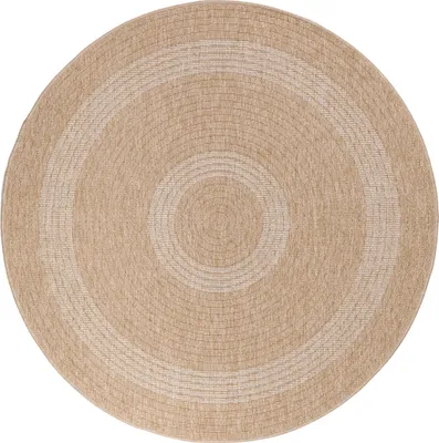 Obrázek produktu pro Carpetsale24 Kulatý Venkovní Koberec Vod?odolný Kuchy?ský Koberec Ploché Tkaní P?írodní Sisal Vzhled Vintage Design, Velikost: 160 cm kulatý