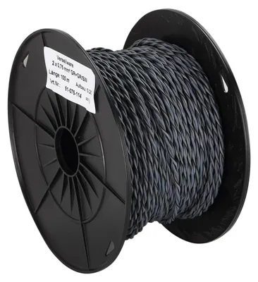 Produktbild von ACV FLRY Lautsprecherkabel, verdrillt, grau/grau-schwarz, 075