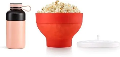 Immagine prodotto di Set per popcorn da esterno, thermos isolante in acciaio inossidabile da 300 ml