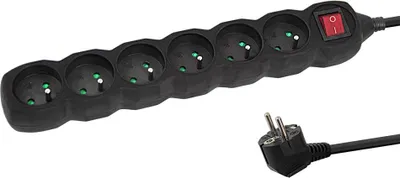 Obrázek produktu pro Esperanza Power Strip 6 zásuvkový spínač 3M černý