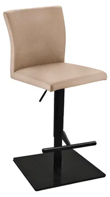 Produktbild von Edler Barhocker Tresenhocker Buono KM Gestell schwarz Kunstleder hellkhaki