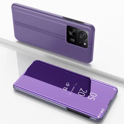Immagine prodotto di Per Xiaomi 13T / 13T Pro View Specchio Cellulare Smart Cover Funzione Wake UP Custodia Viola