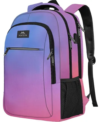 Immagine prodotto di Zaino per laptop da 17,3 pollici con porta USB per la ricarica, zaino antifurto professionale per lavoro, viaggi e uso quotidiano