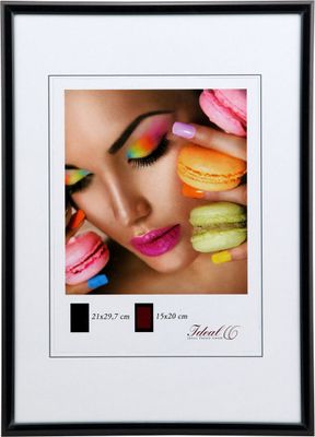 Ideal Life Kunststoff Bilderrahmen Wanddeko Collage Poster Bilder Foto Rahmen - Farbe: Schwarz | Format: 10x15