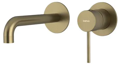 Immagine prodotto di Miscelatore per lavabo Sapho ULTRAMIX a 2 vie, bocca da 20 cm, oro opaco
