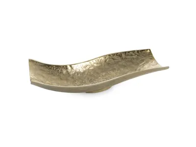 Zdjęcie produktu dla Metalowa, metalowa miska, kwadrat 39 x 16 x 9 cm, złota, ZA-405685