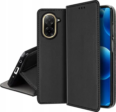 Immagine prodotto di Custodia in pelle con chiusura magnetica nera MAGNETIC CASE per Xiaomi Redmi A5 + VETRO