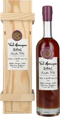 Produktbild von Vieil Armagnac Delord Vintage Récolte 1976 40% Vol. 0,7l in Holzkiste