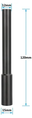 Produktbild von Adapter von 12 mm auf 15 mm für Kamerazubehör, speziell für Stangen