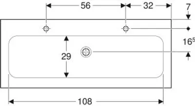 Produktbild von Geberit iCon Möbelwaschtisch, 2 Hahnlöcher, ohne Überlauf, 1200 × 480 mm, 501.846.00.2