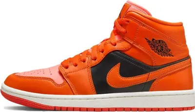 Produktbild von Nike - Unisex - Air Jordan 1 Mid SE Sneakers - Bunt/Orange/Rot/Schwarz - Gr. 41