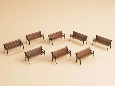 Produktbild von Auhagen 43648, TT (1:120), Schwarz, Braun, 8 Stück(e)