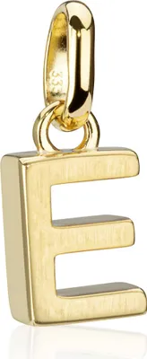 Produktbild von Buchstabe E kleiner Kettenanhänger 333 Gelb Gold 8 Karat teilmatt 7x5mm Alphabet