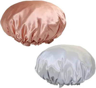 Produktbild von Duschhaube Satin, 2 Stück, wasserdicht, elastisch, für Damen und Mädchen