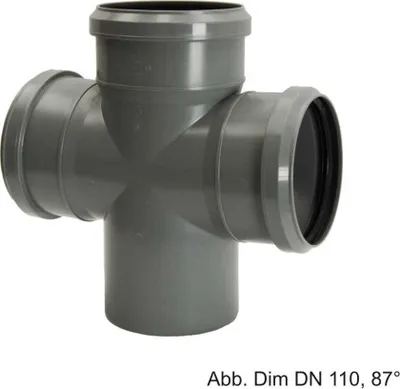 Produktbild von HT-Doppelabzweig DN 110-110-110-87°