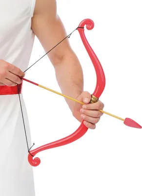 Image de Arc et flèches Cupidon pour adultes 55 cm Rouge - Taille unique