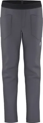 Graue Kletterhose "Roots Pants" von La Sportiva mit zwei Taschen.