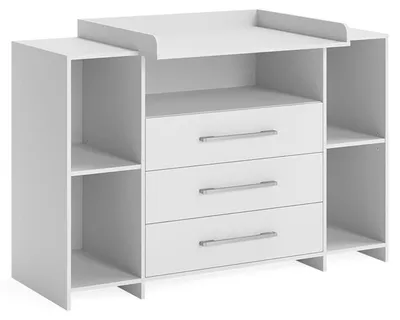 Produktbild von Wickelkommode Vicco Oskar Weiß 143 x 100 cm XL mit Schubladen, Model 40342