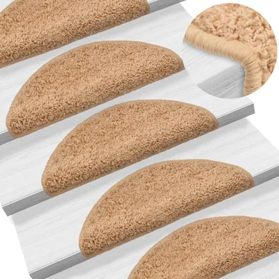 Produktbild von The Living Store Treppenmatten 15 Stk. Beige 56x17x3 cm