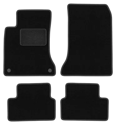 Image de Tapis de sol en moquette pour Mercedes GLA X156 2012-2018 (crossover) – jeu de 4 pièces, noirs, sur mesure – Wielganizator LUX