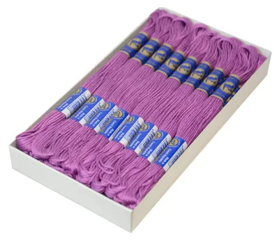 Produktbild von 24 Docken Stickgarn je ca. 8m / Sticktwist 100% Baumwolle Stickerei verschiedene Farbwahl, Farbe :4342 mittelviolett
