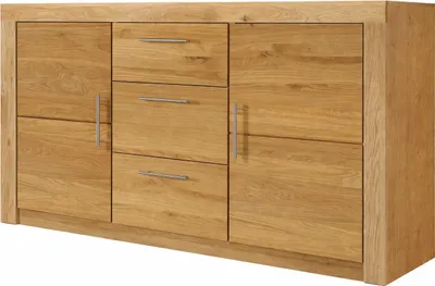 Produktbild von Sideboard 140x42x82 Schubladenkommode Anrichte Wildeiche teilma. #4044