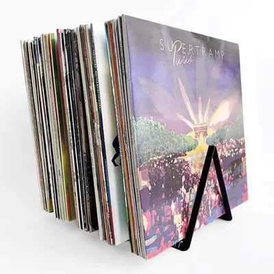 Produktbild von Präsentationsständer für 50 Schallplatten – Schwarz