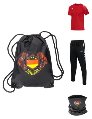 Produktbild von Jako Herren Fan-Trainingsset Deutschland 2026 aus 4 Teilen , Farbe:Rot, Größe:M