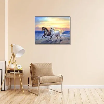 Produktbild von Diamond Painting Pferd / Reiter für Erwachsene und Kinder 50x40cm