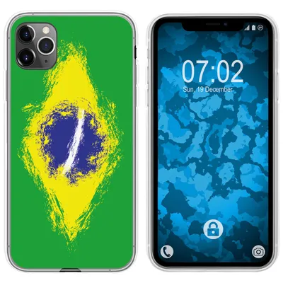 Produktbild von PhoneNatic Case kompatibel mit Apple iPhone 11 Pro Max Silikon-Hülle WM Brasilien M3