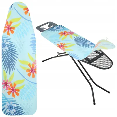 Produktbild von Bügelbrettbezug - 127 x 46 cm - Blumenmuster - Blau