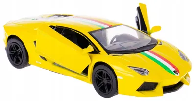 Produktbild von Kinsmart Lamborghini Aventador LP700-4 Metallmodell Gelb 1:38