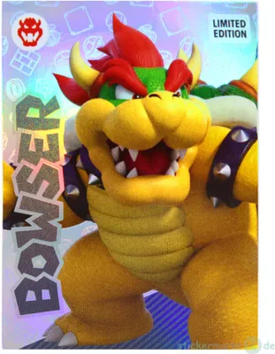 Produktbild von Panini Super Mario Sticker - Play Time - Limited Edition Card - Bowser Gold Karte
