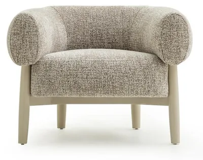 Produktbild von Sessel 1 Sitzer Wohnzimmer Moderne Design Beige Möbel Luxus Lounge Club