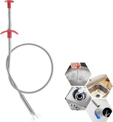 Produktbild von Flexibele gootsteenontstopper für den Küchenabfluss - Einfach zu bedienen - Abflussstangen - Wiederverwendbare Bürste für den Abfluss - Küchenabflussreiniger