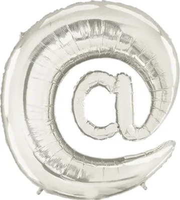 Produktbild von Folienballon At Zeichen @ , silber, ca. 40 cm, für Luftbefüllung