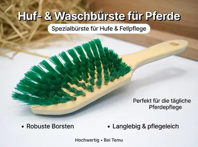 Produktbild von Huf- und Waschbürste Kunststoff, Spitzkopf mit Stiel, 1 Stück