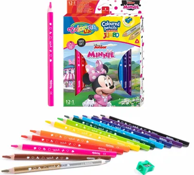 Image de Crayons triangulaires jumbo 13 couleurs Minnie Colorino